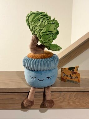 🌱 Greenhouse By Russ Lilly Blue & Green Bonsai Tree Plush Potted Plant 12” BNWT